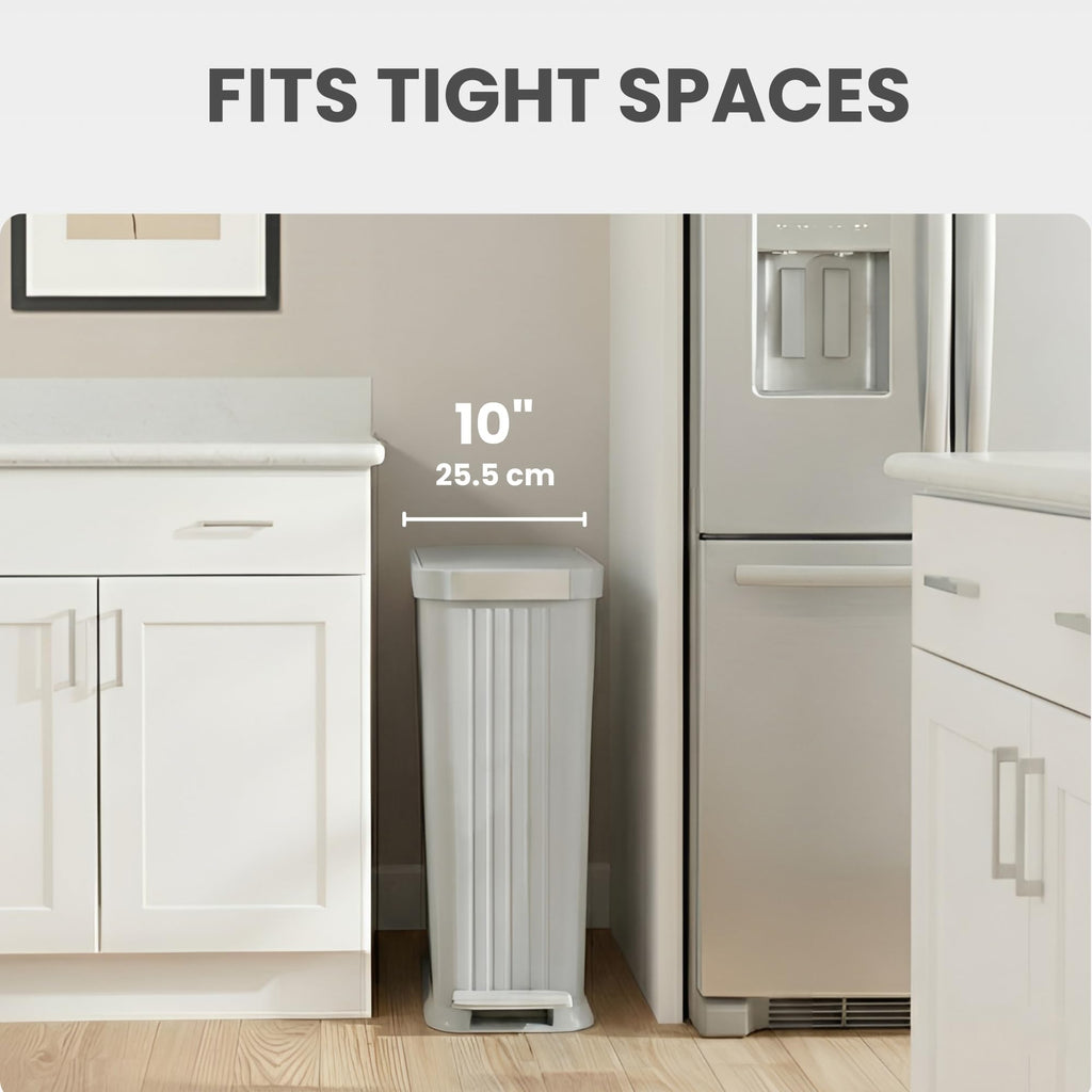 50 L Slim Step Pedal Kitchen Trash Can with Odor Filter O894