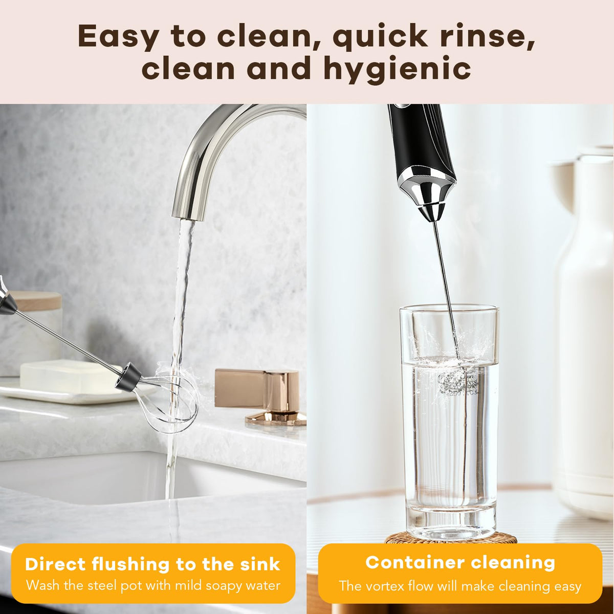 Handheld Rechargeable Milk Frother with Stand K19052