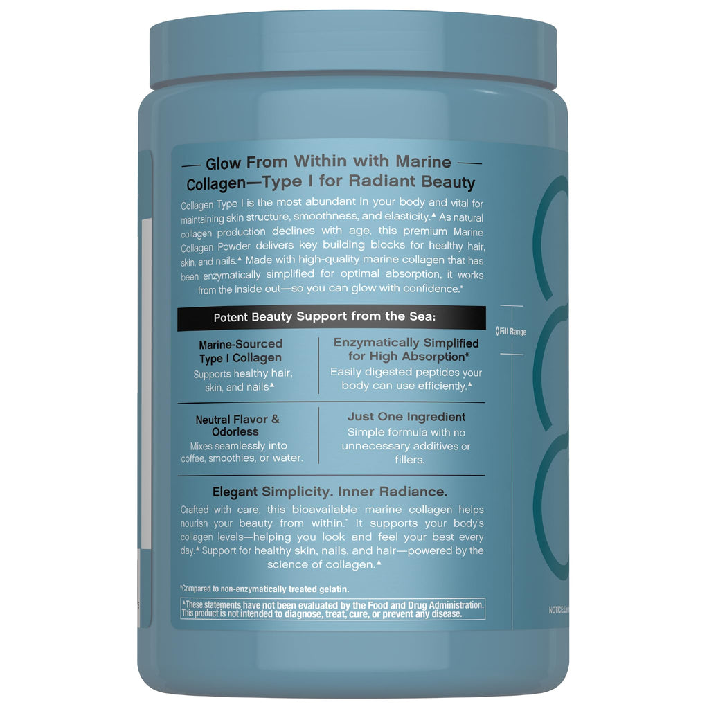 Marine Collagen Peptides Powder 8 oz Unflavored I67723
