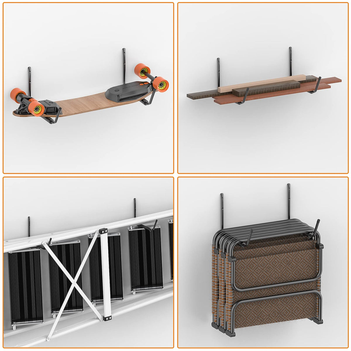 Wall Mount Kayak Storage Rack for 2 Kayaks B697