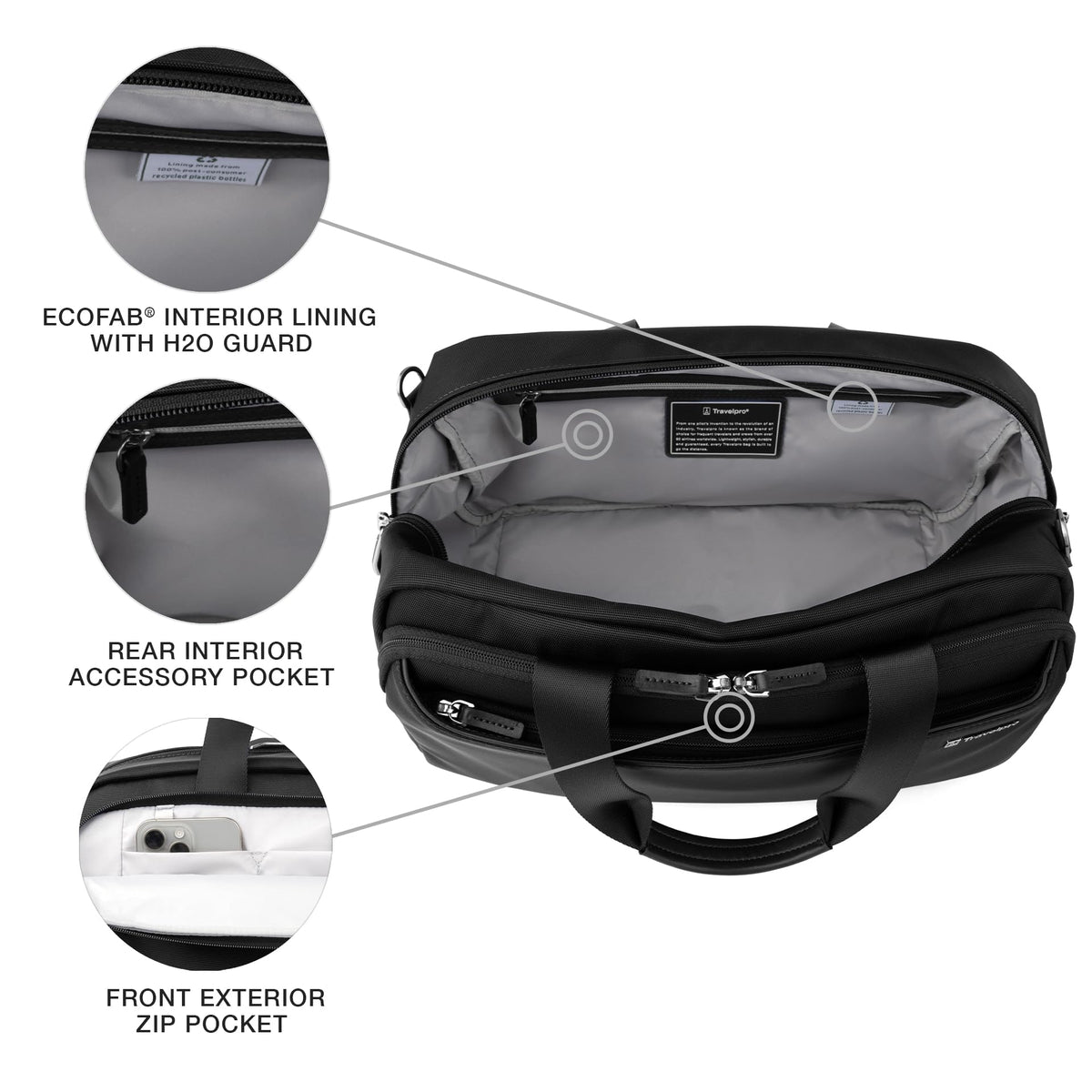 Underseat Travel Tote Bag, Black R980251