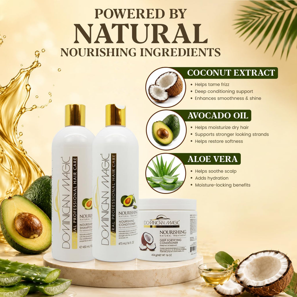Hydrating Shampoo & Conditioner Set with Avocado & Coconut R949