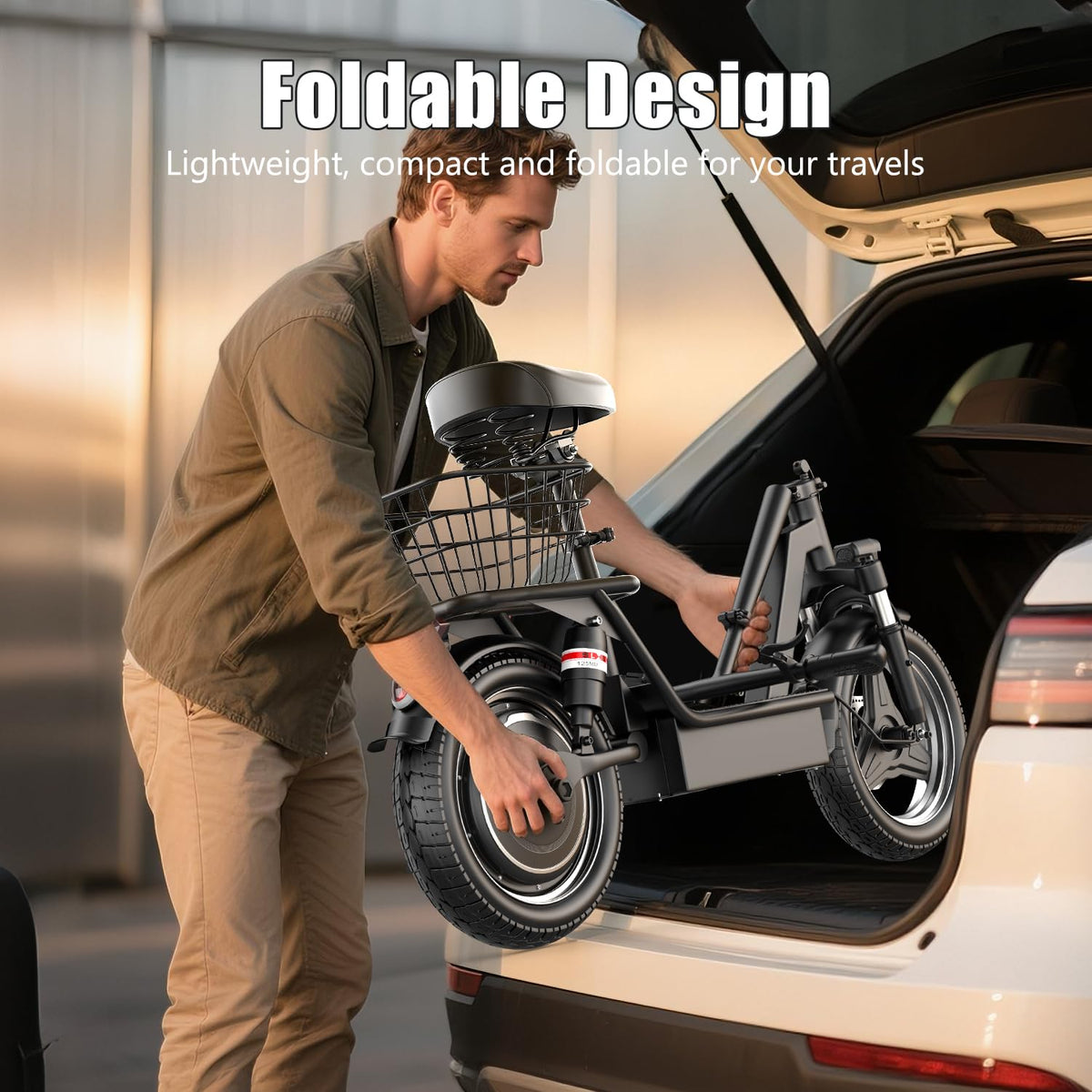 Foldable Electric Scooter with Seat D9984