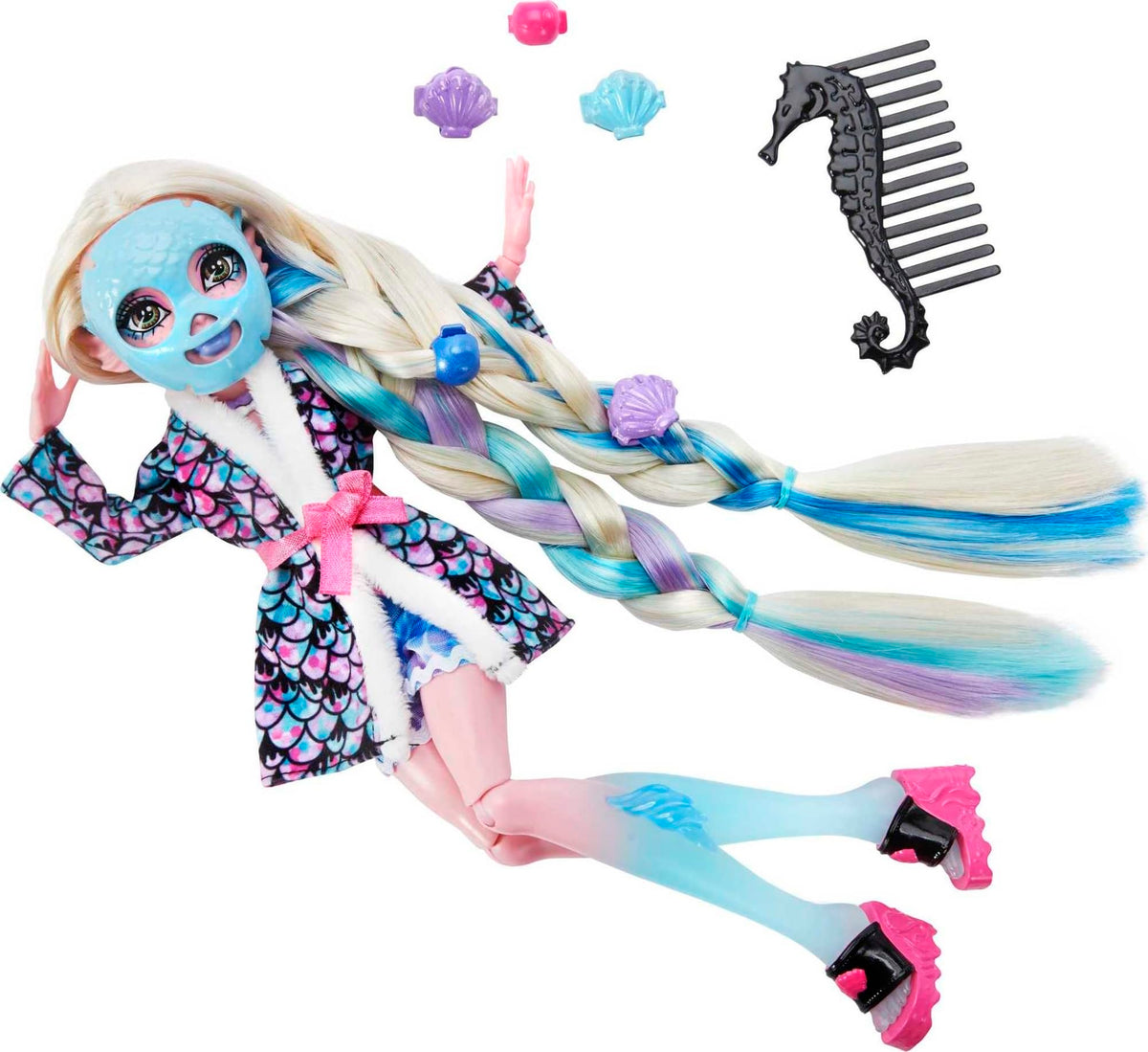 Monster High Doll with Hairstyling Clips, Hair Chalk & Tattoos S96312