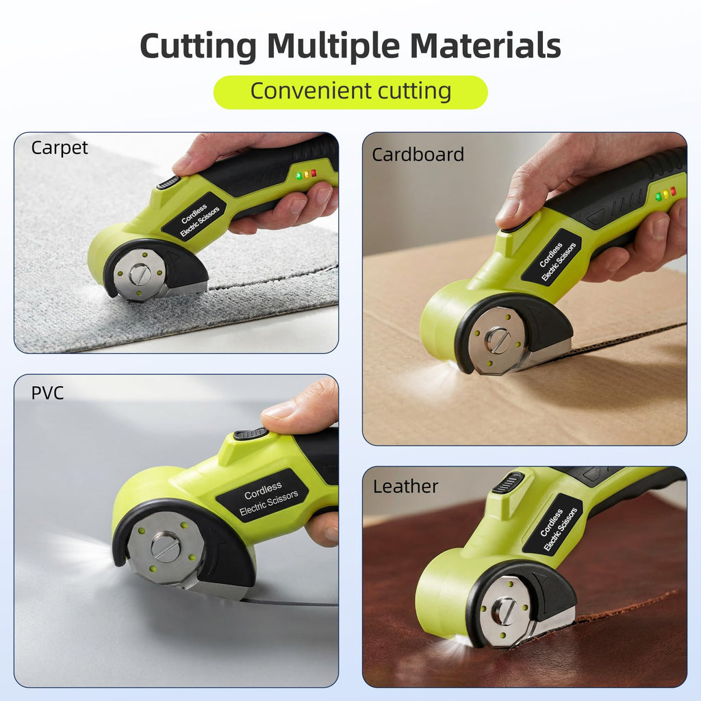 Cordless Electric Cutter with 2 Rotary Blades V3049