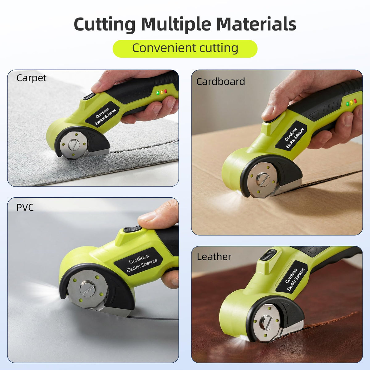 Cordless Electric Cutter with 2 Rotary Blades V3049