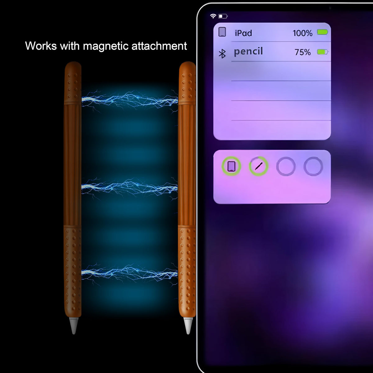Silicone Case Cover Skin for Apple Pencil Brown K338985