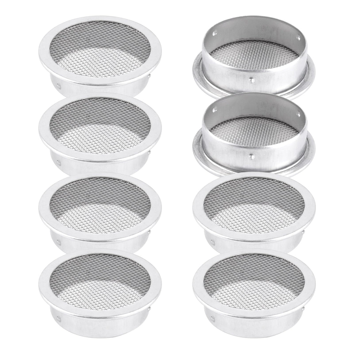 2 Inch Round Open Screen Vent Aluminum Mill Finish 8 Pack V63535