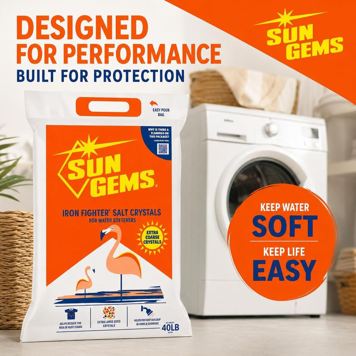 40 lb Extra Coarse Water Softener Salt Crystals U2547