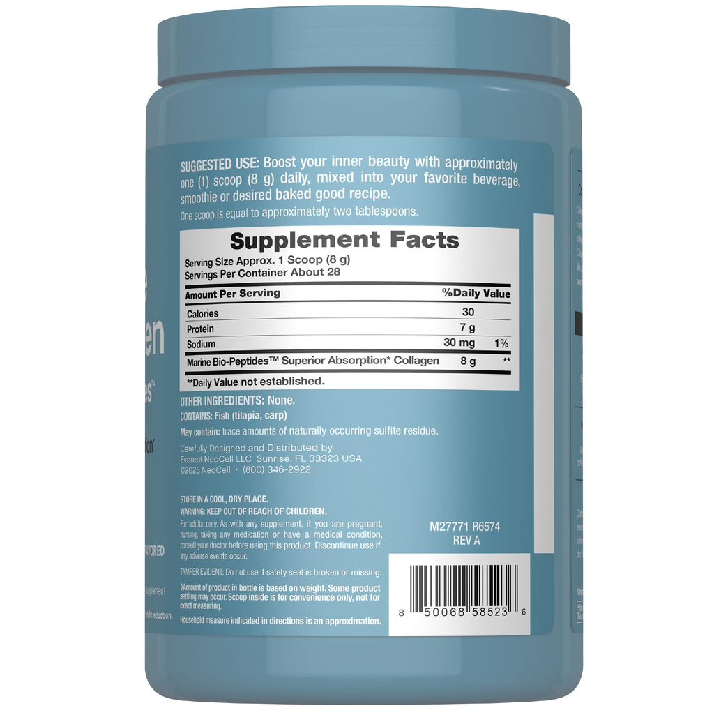 Marine Collagen Peptides Powder 8 oz Unflavored I67723