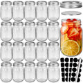 20 Pcs 12oz Glass Mason Jars With Lids F732