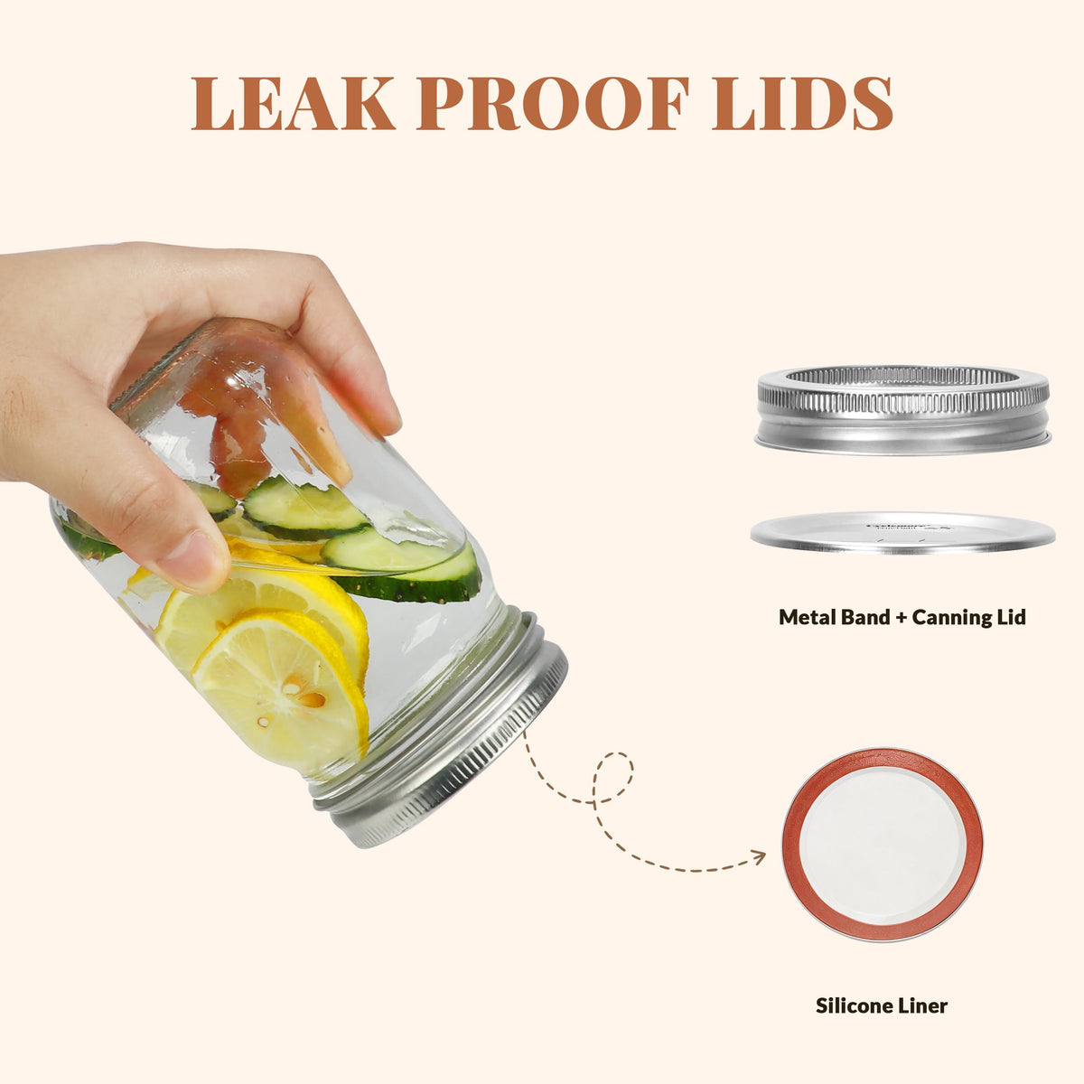20 Pcs 12oz Glass Mason Jars With Lids F732
