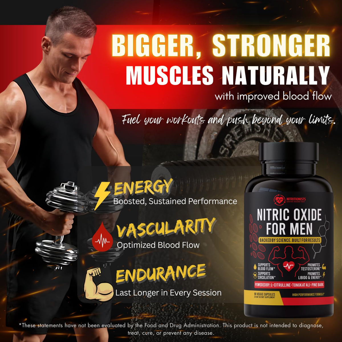 90 Capsules Nitric Oxide Supplement U48838