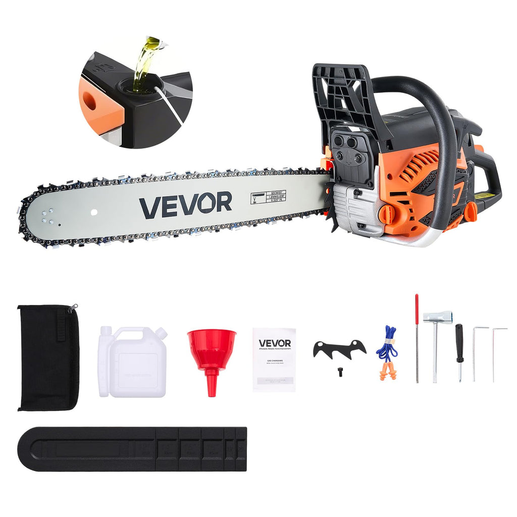 20 Inch 62CC Gas Powered Chainsaw N295