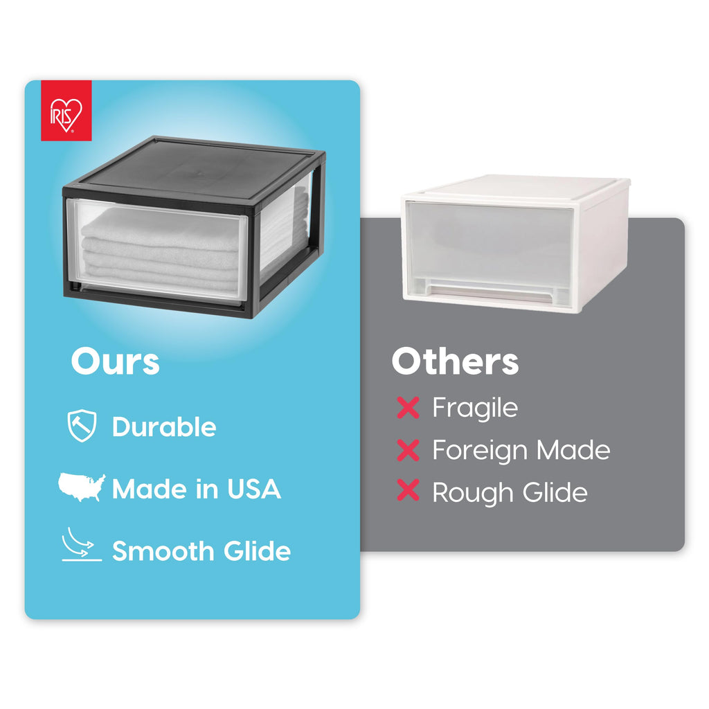 2-Pack 30 Qt. Black Stacking Drawer Organizer L99064