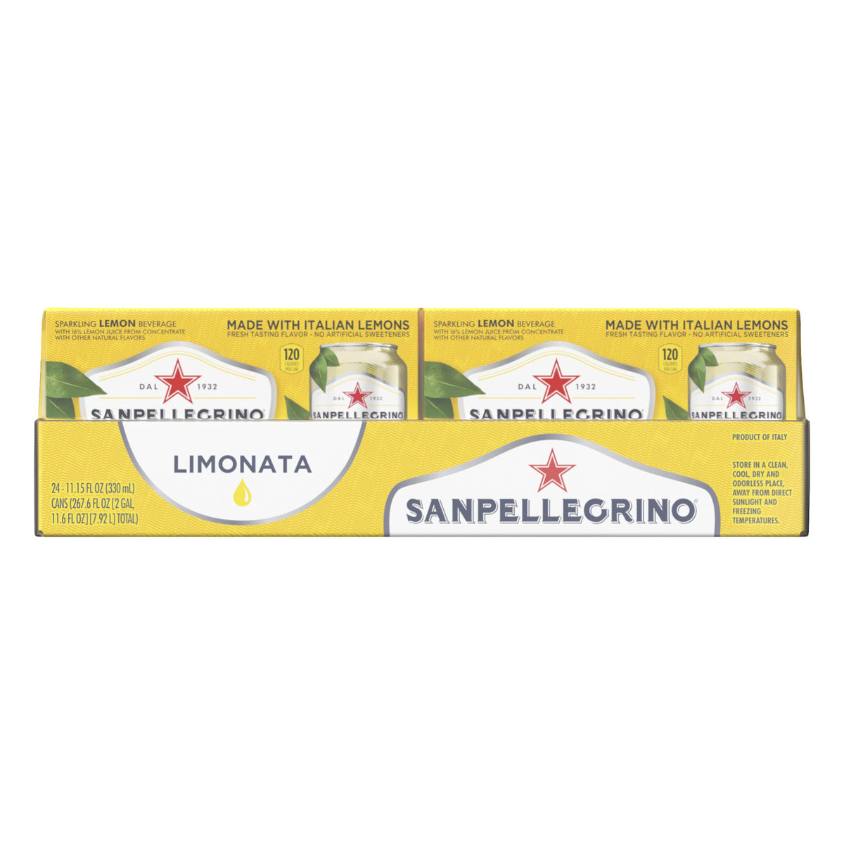 Italian Sparkling Lemon Beverage 24 Pack of 11.15 Fl Oz Cans Z68772