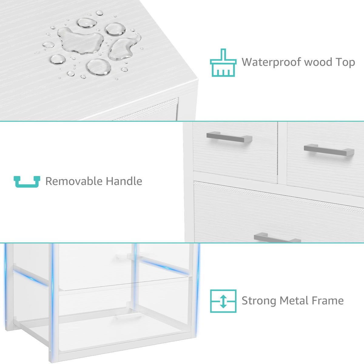 White 4 Drawer Dresser U517264