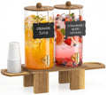 2 Pack 1.5 Gallon Drink Dispenser with Wood Stand C991078