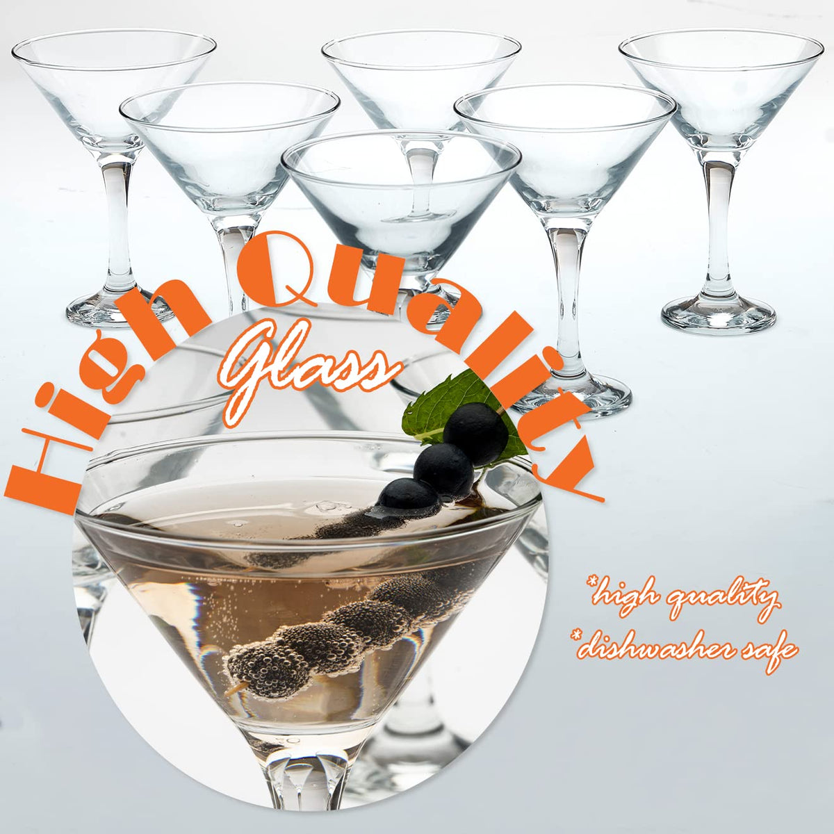 6oz Martini Glasses I7796