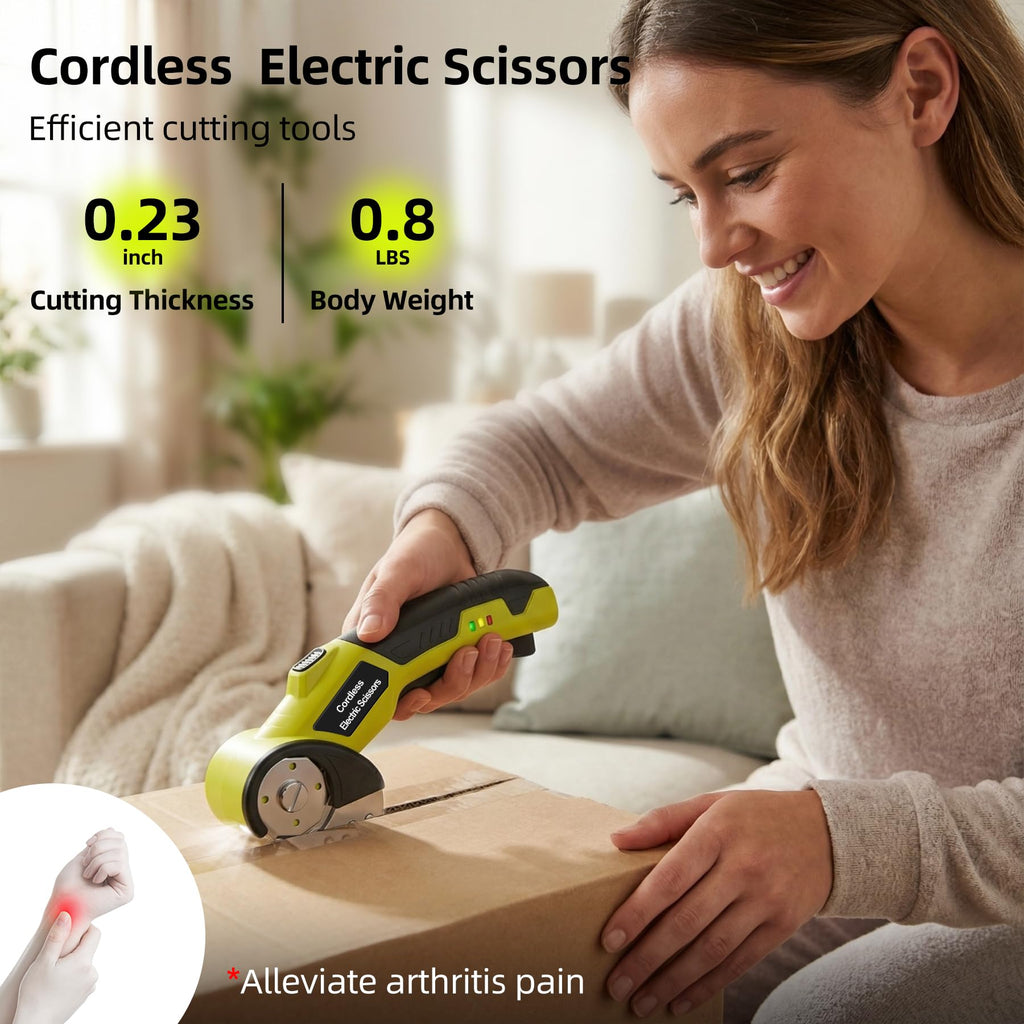 Cordless Electric Cutter with 2 Rotary Blades V3049
