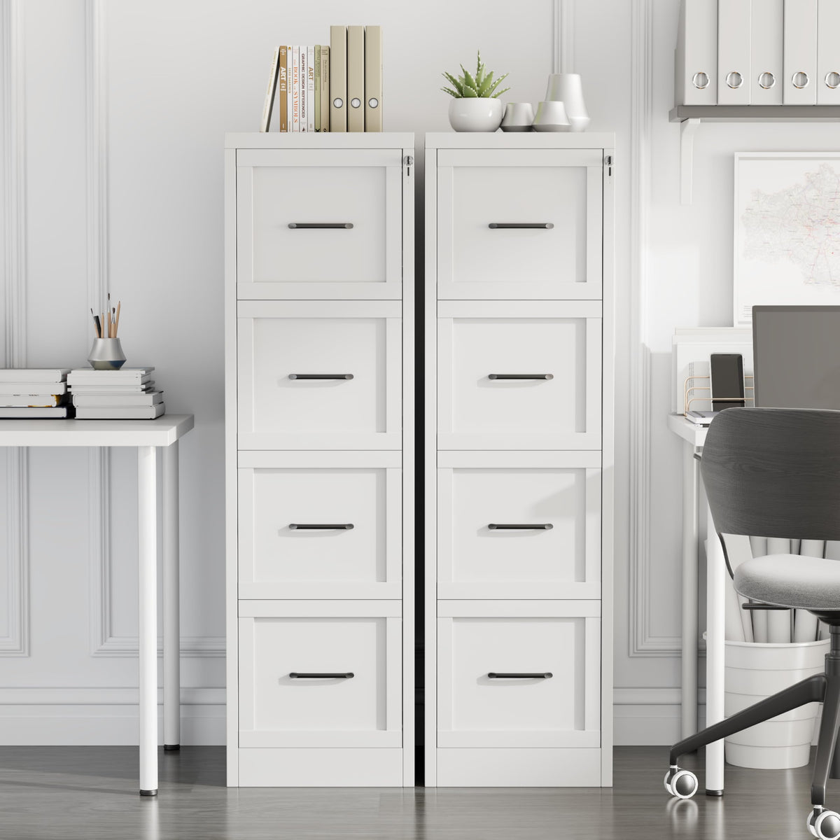 4 Drawer Metal File Cabinet with Lock T293