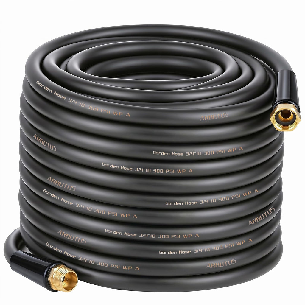 3/4" x 100ft 5-Layer Heavy Duty Brass Rubber Garden Hose H6636