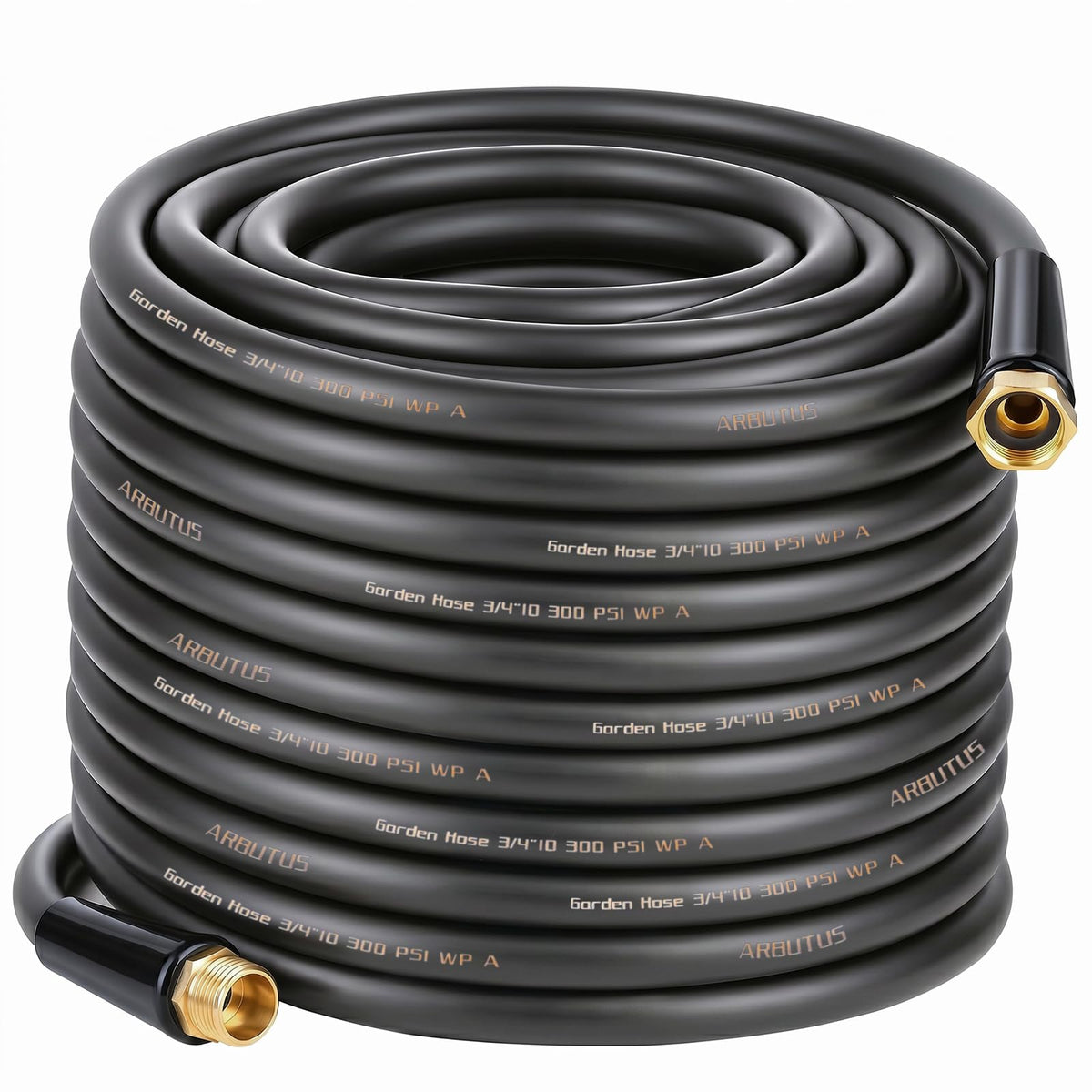 3/4" x 100ft 5-Layer Heavy Duty Brass Rubber Garden Hose H6636