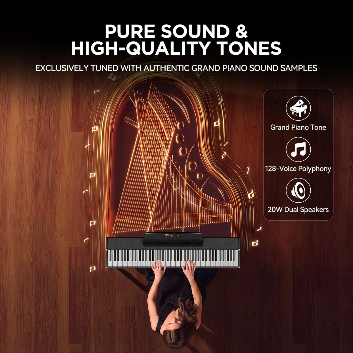 88-Key Weighted Keyboard Piano with Hammer Action S647351