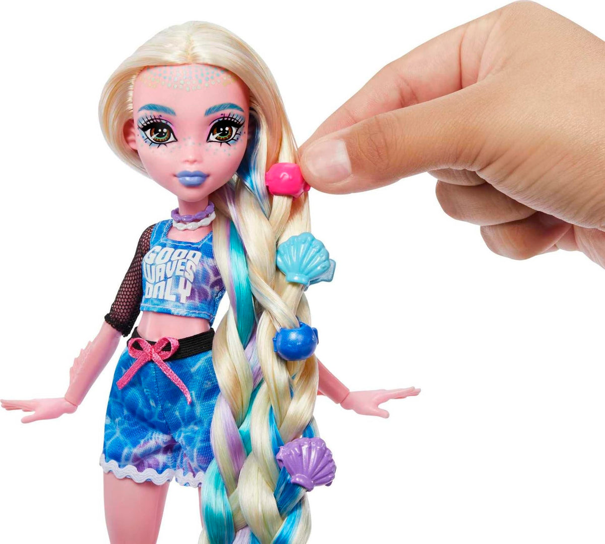 Monster High Doll with Hairstyling Clips, Hair Chalk & Tattoos S96312