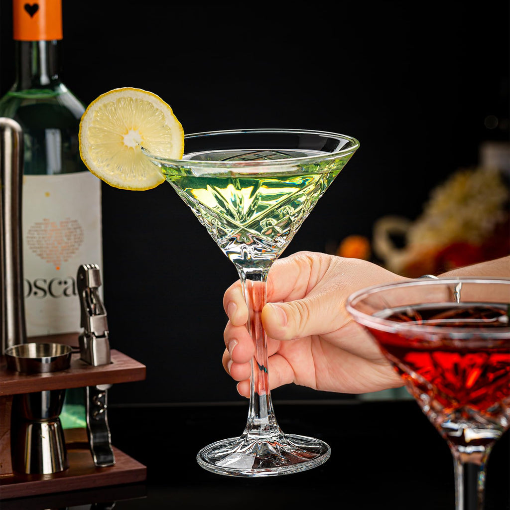 Set of 4 Crystal Stemmed Cocktail Glasses Y97638