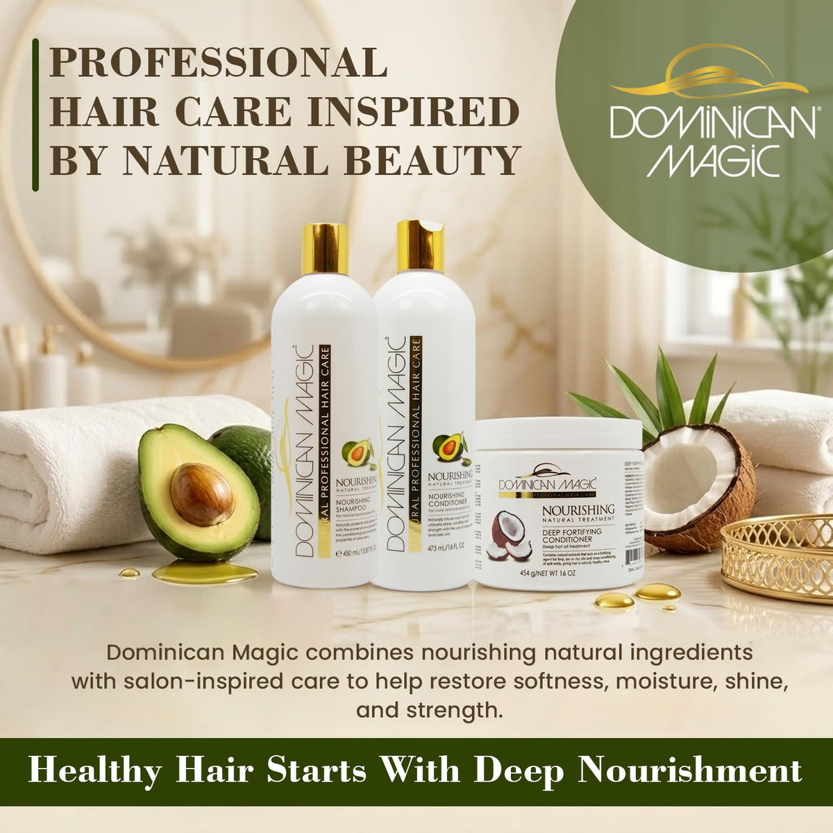 Hydrating Shampoo & Conditioner Set with Avocado & Coconut R949