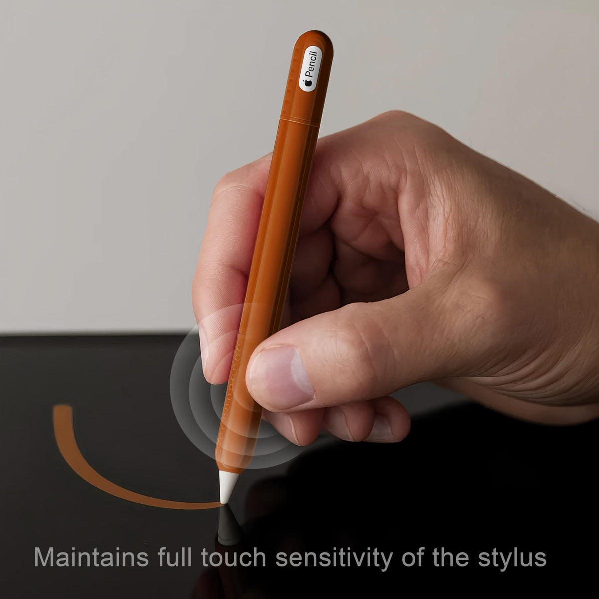 Silicone Case Cover Skin for Apple Pencil Brown K338985