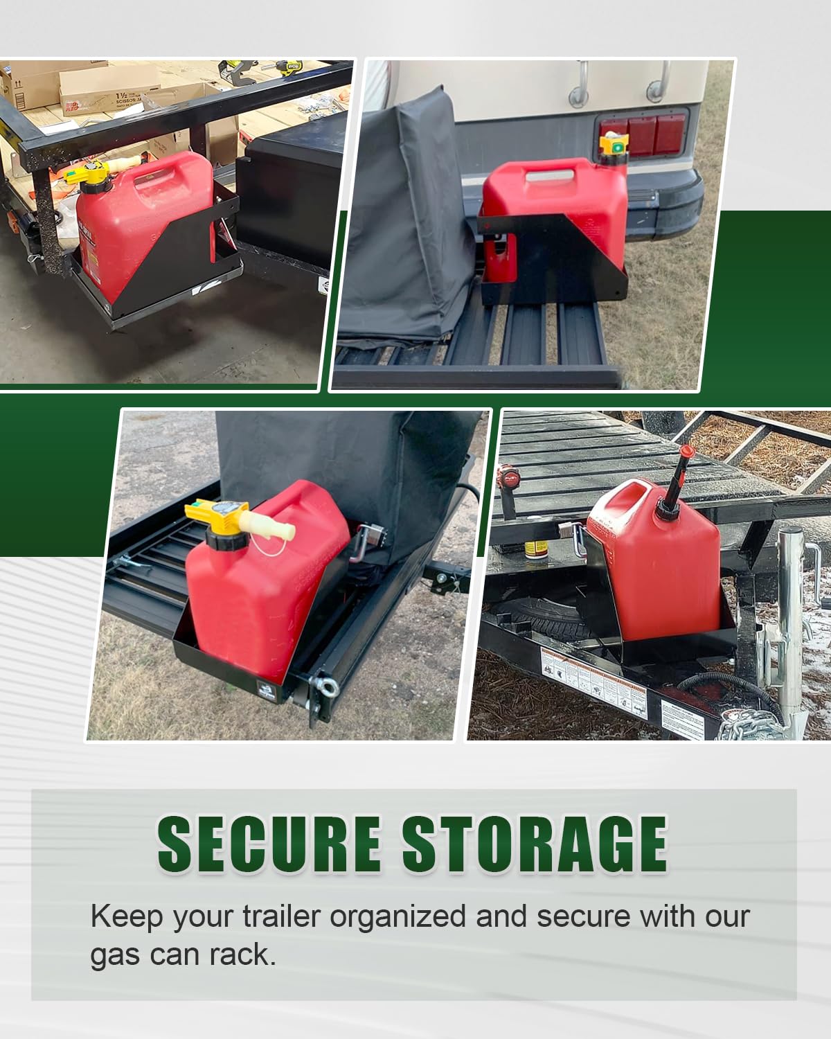 5 Gallon Fuel Gas Can Rack Holder with Lock H946773