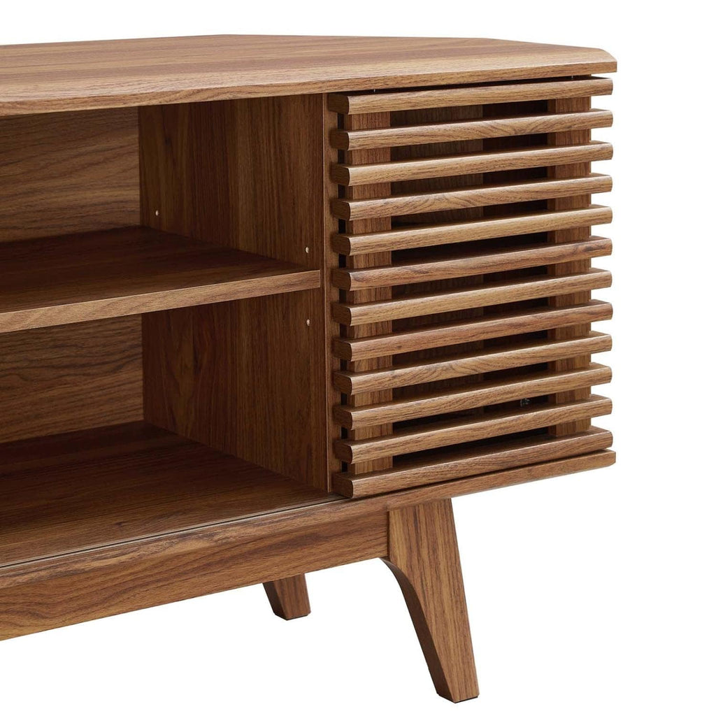 Mid-Century Modern Corner Media TV Stand G5958