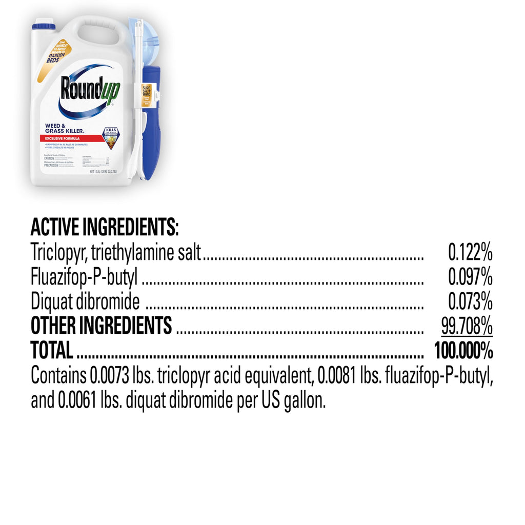 Roundup Weed & Grass Killer₄ with Sure Shot Wand, 1 gal. D366