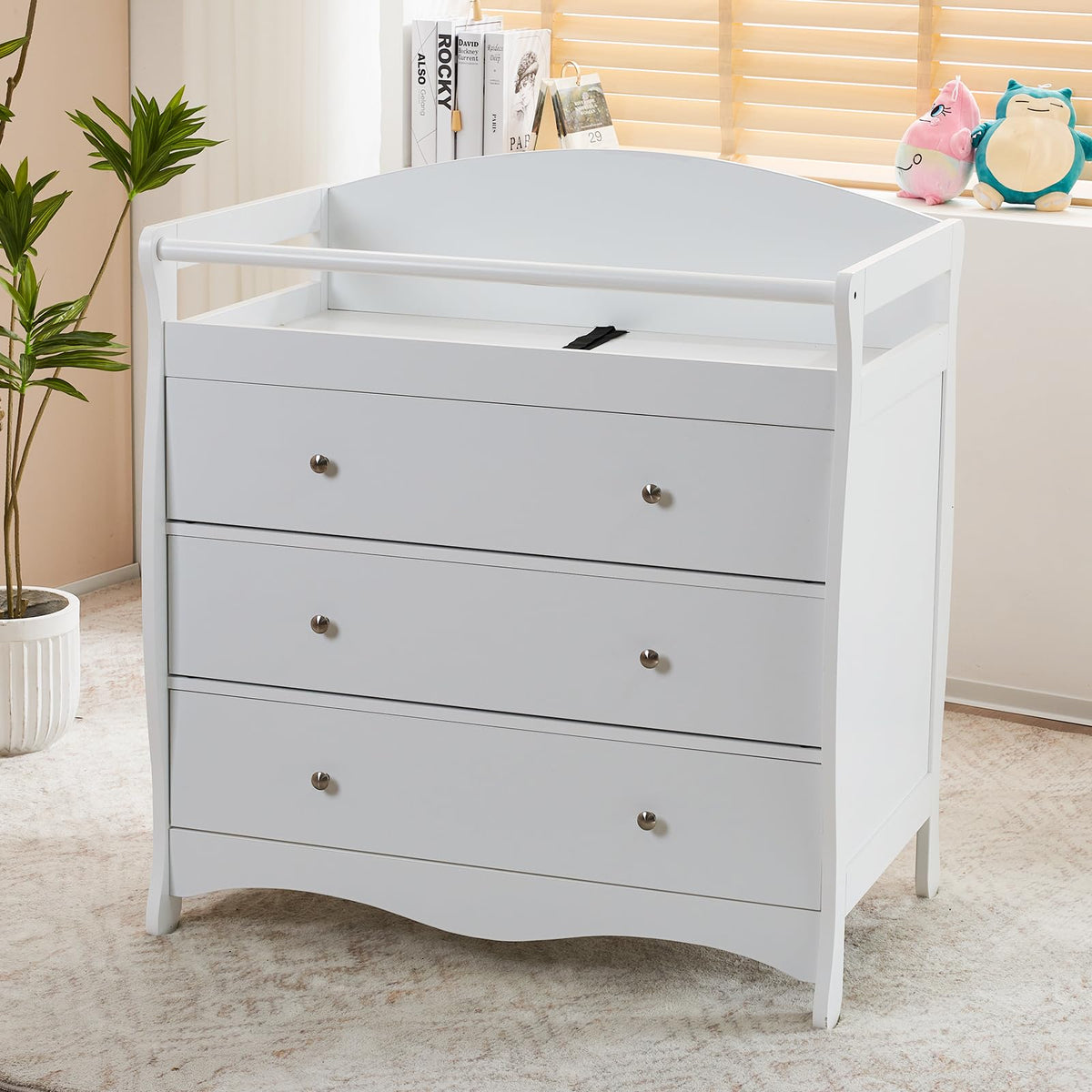 White Changing Table Dresser U2638
