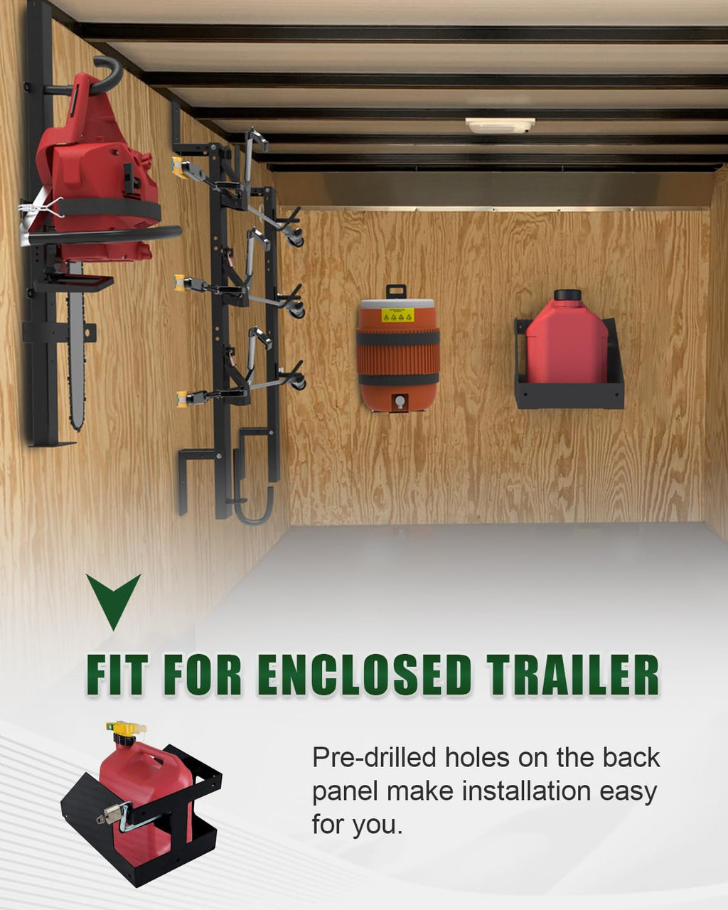 5 Gallon Fuel Gas Can Rack Holder with Lock H946773