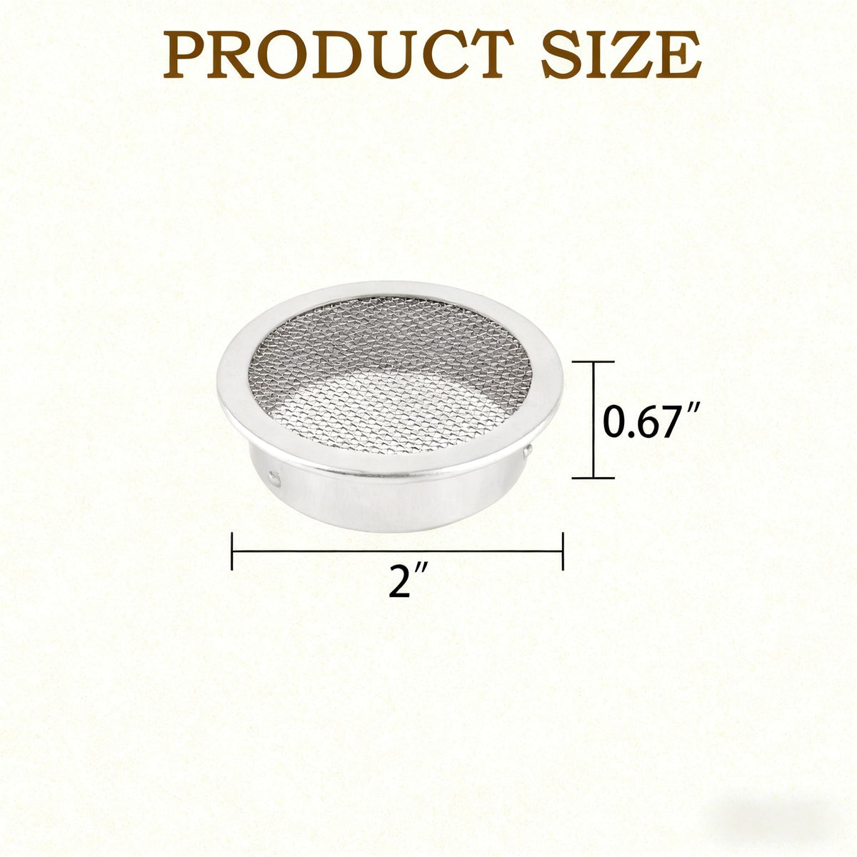 2 Inch Round Open Screen Vent Aluminum Mill Finish 8 Pack V63535