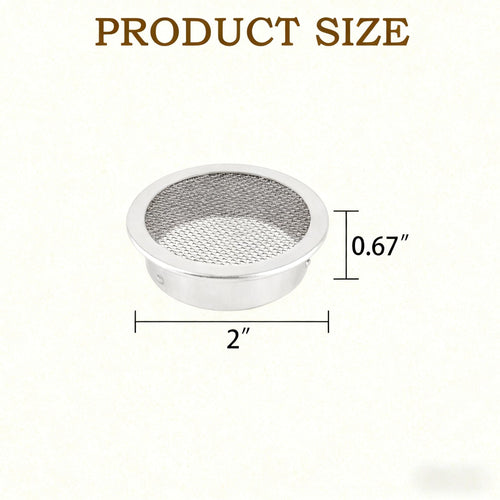 2 Inch Round Open Screen Vent Aluminum Mill Finish 8 Pack V63535