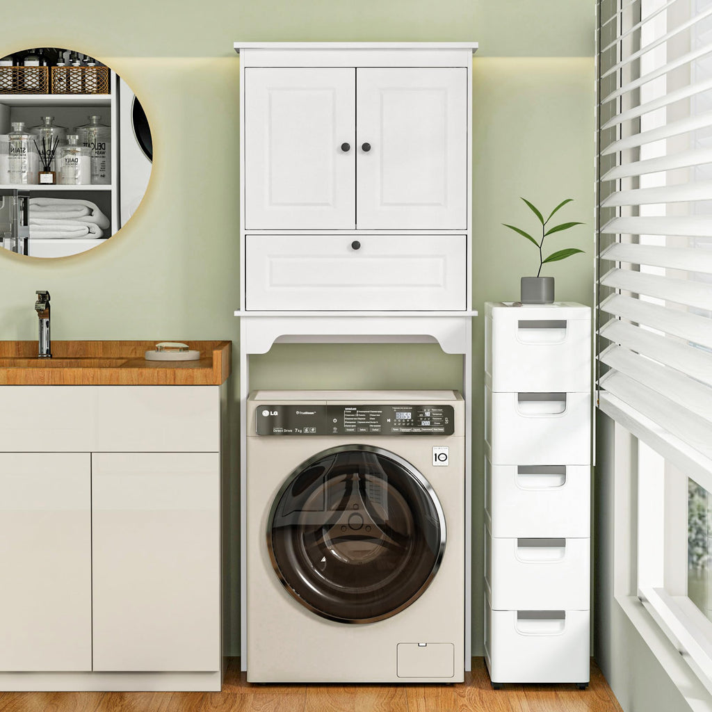 White Over The Toilet Storage Cabinet Y923