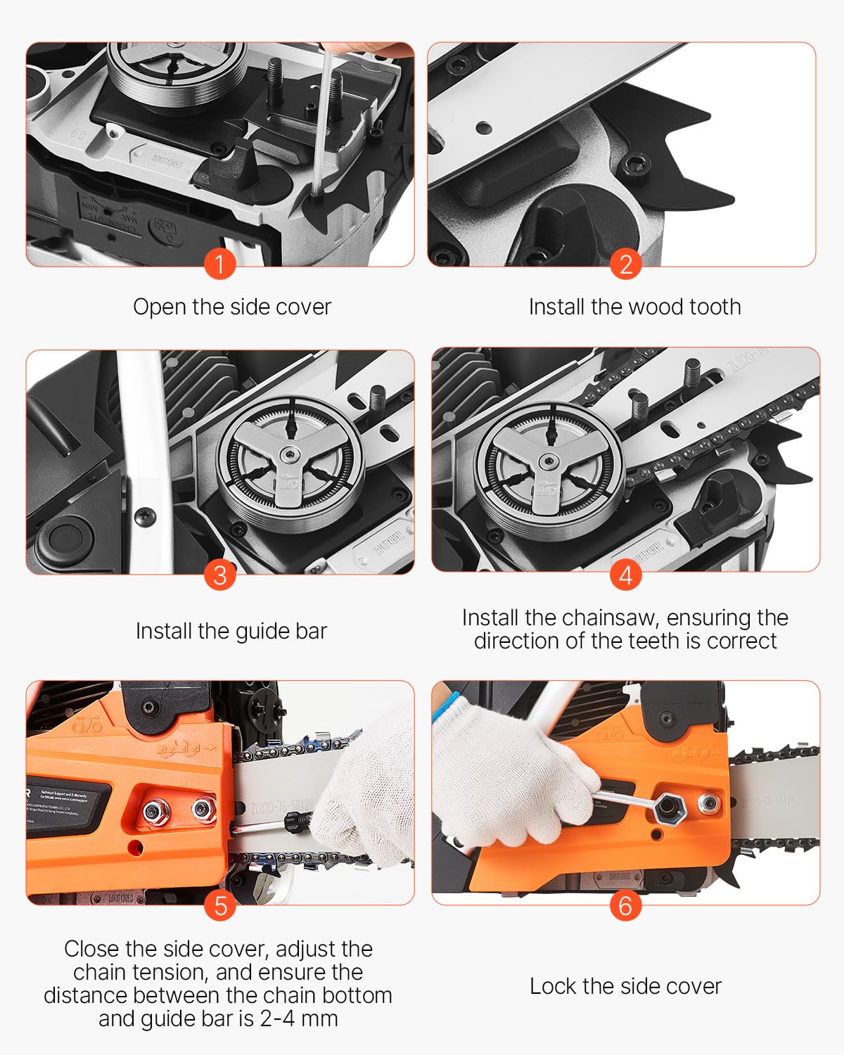 20 Inch 62CC Gas Powered Chainsaw N295