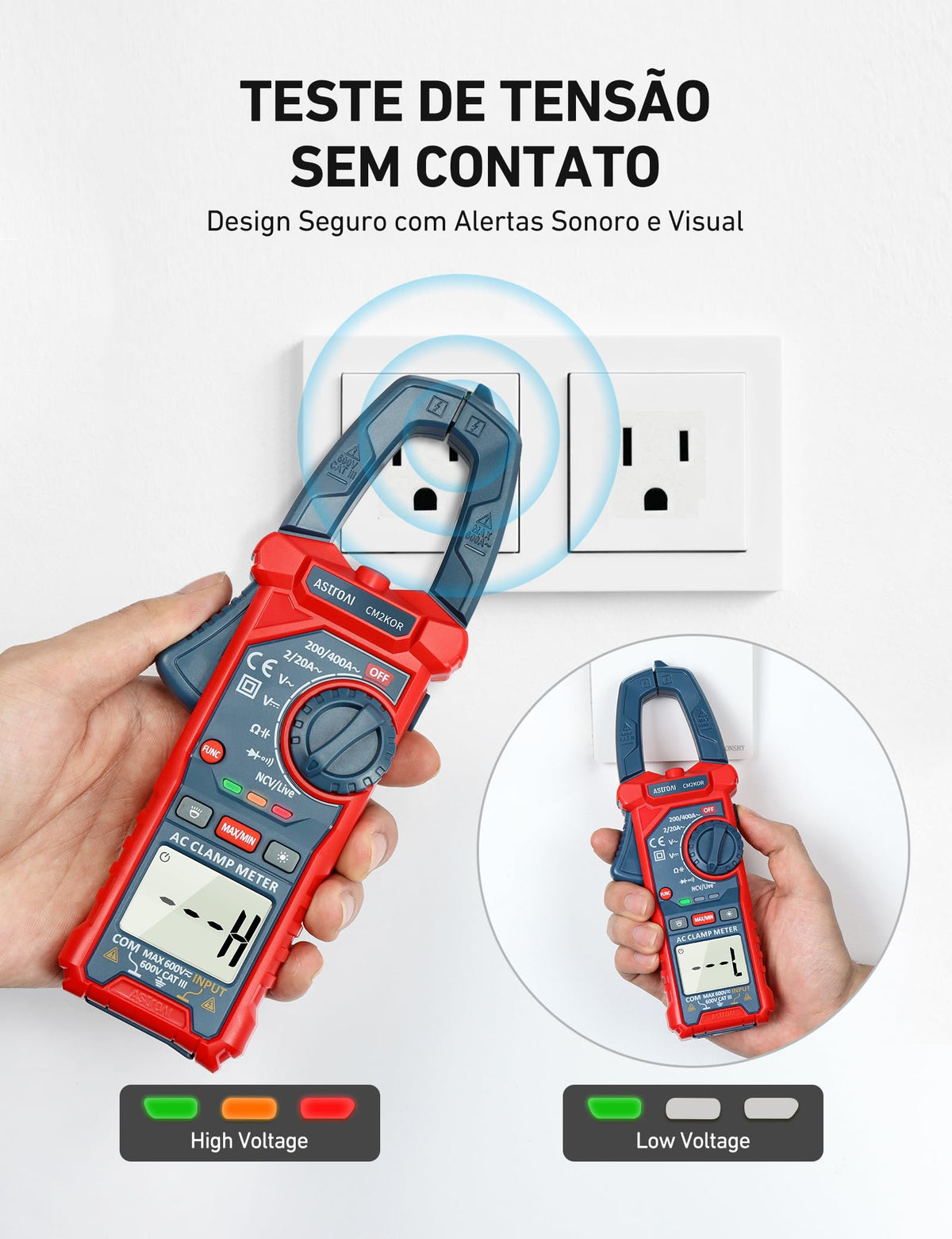 Digital Clamp Meter Multimeter 2000 Counts Auto-ranging Y9569