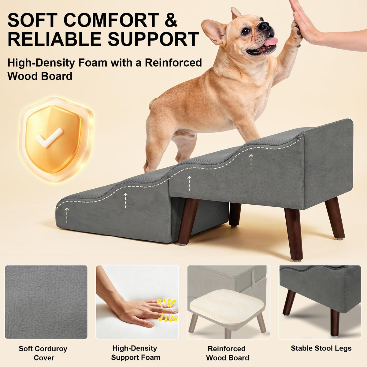 Foldable Pet Steps & Ottoman G4062