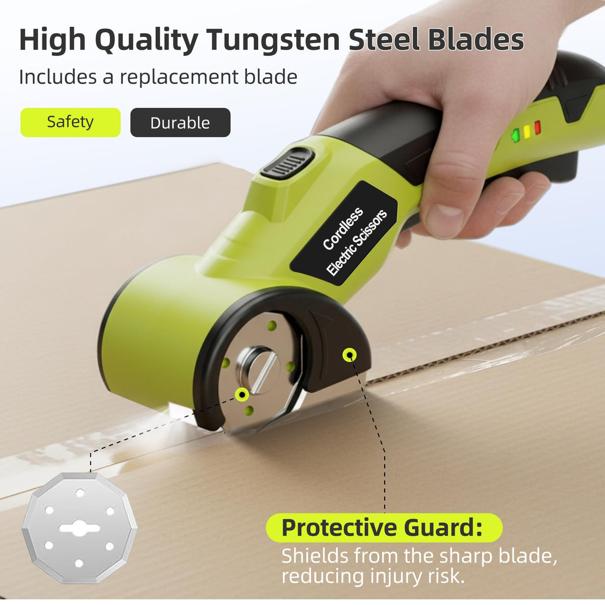 Cordless Electric Cutter with 2 Rotary Blades V3049