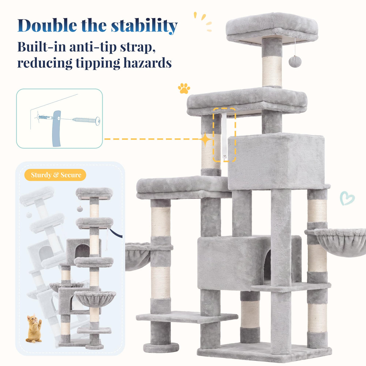 Cat Tree Tower with 3 Platforms S1685