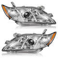 2007-2009 Toyota Camry Headlight Assembly Chrome Housing Clear Lens N337