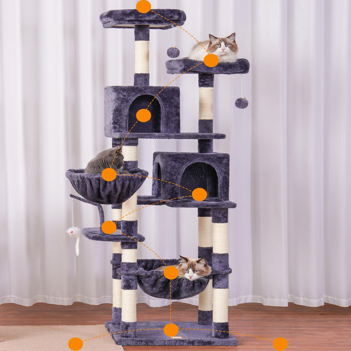 70 inches Tall Cat Tree I596559