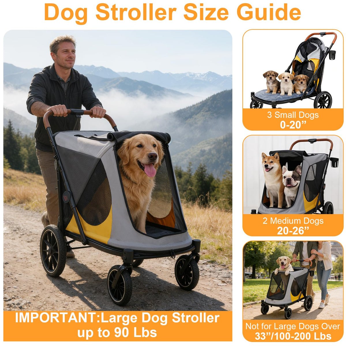 Large Dog Stroller with Dual Entry X272