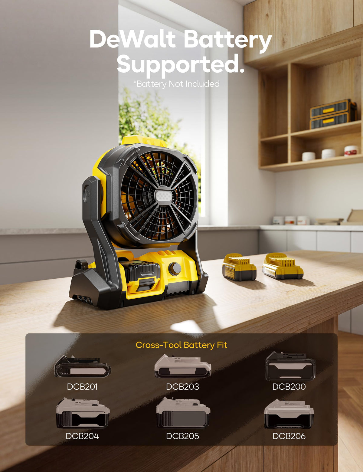 Battery Operated Fan with LED Lights N408