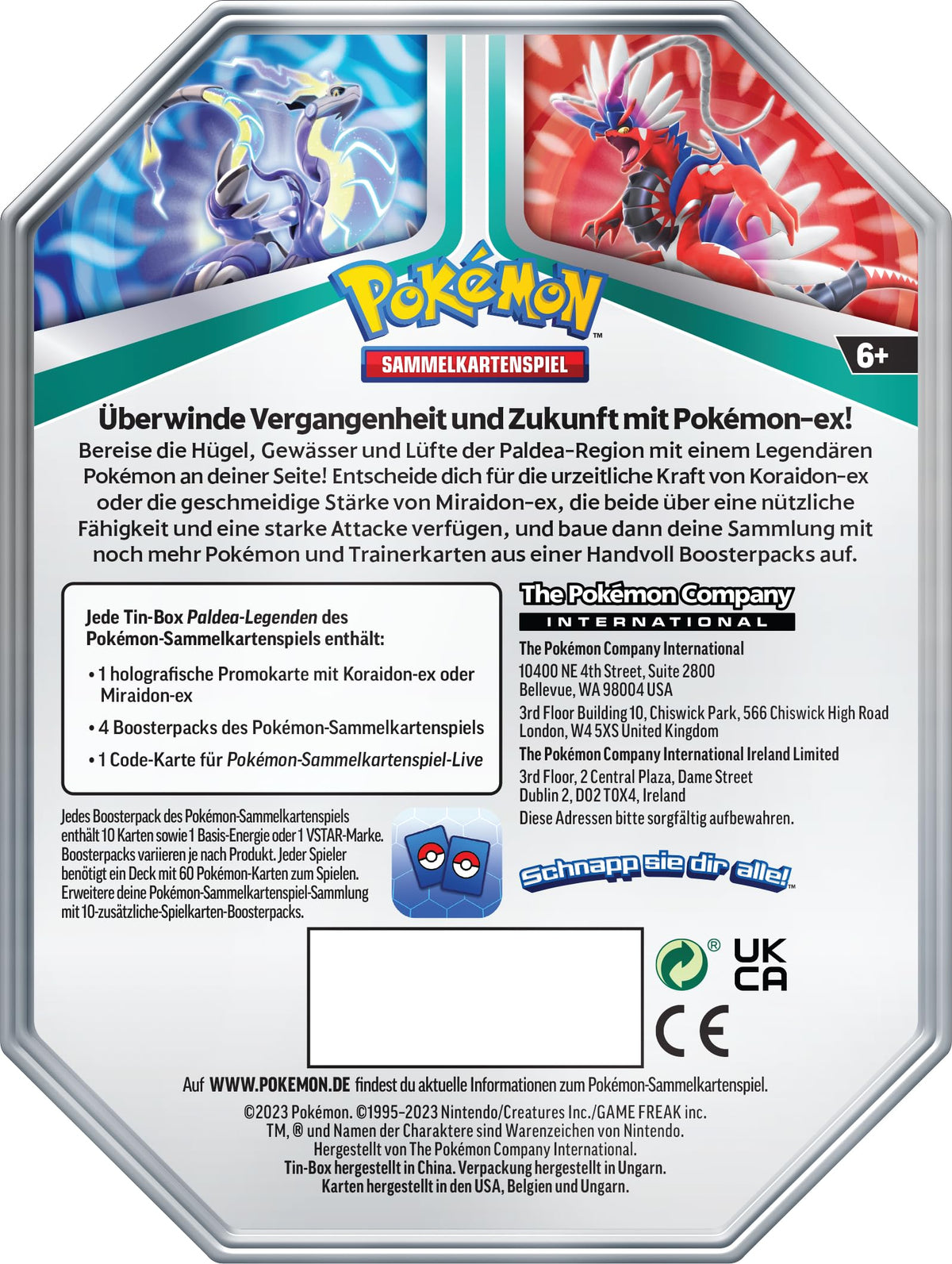 Trading Card Game Tin Box M848